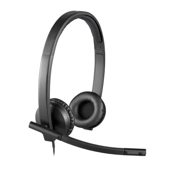 Logitech H570e USB Stereo Headset (981-001430) — front view