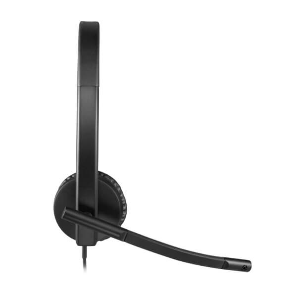 Logitech H570e USB Stereo Headset (981-000575) — side view