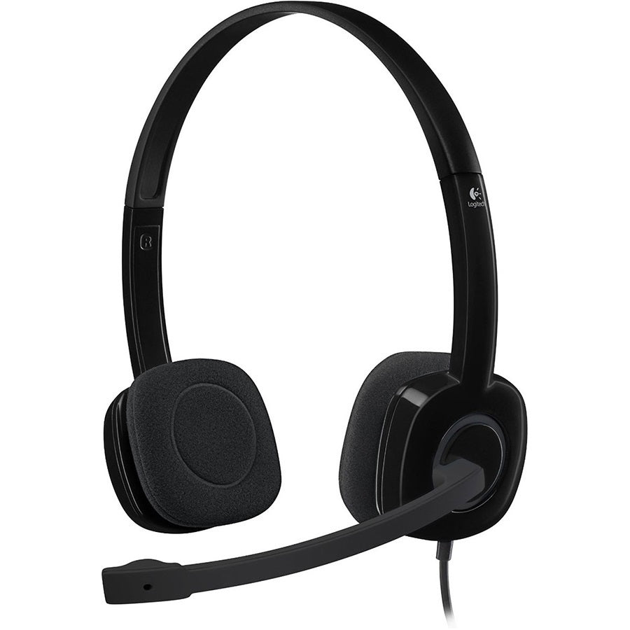 Logitech H151 Wired Stereo Headset with Noise-Cancelling Mic (981-000589)