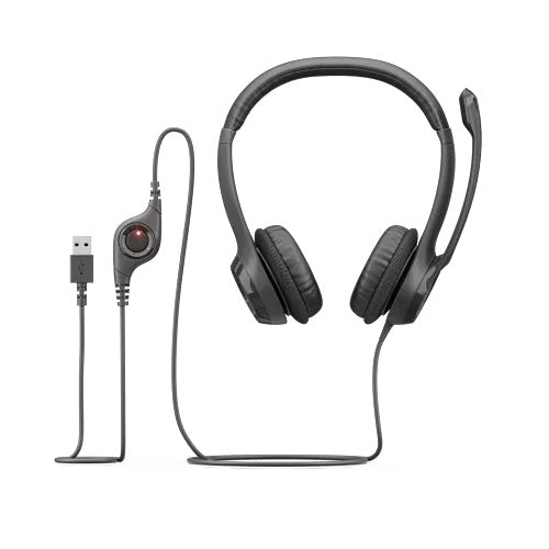 Logitech H390 USB-C Computer Headset – Black (981-001576) — detail view