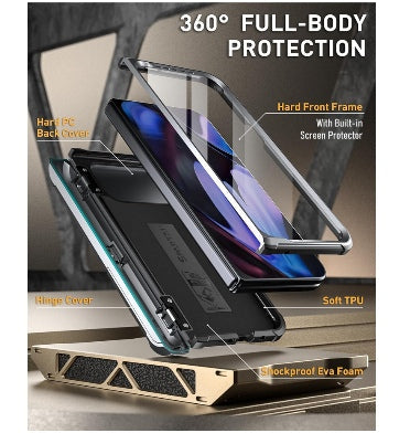 Poetic Google Pixel 9 Pro Fold Premium Full Body Rugged Spartan Series Case Gunmetal product image 2