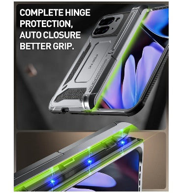 Poetic Google Pixel 9 Pro Fold Premium Full Body Rugged Spartan Series Case Gunmetal product image 4