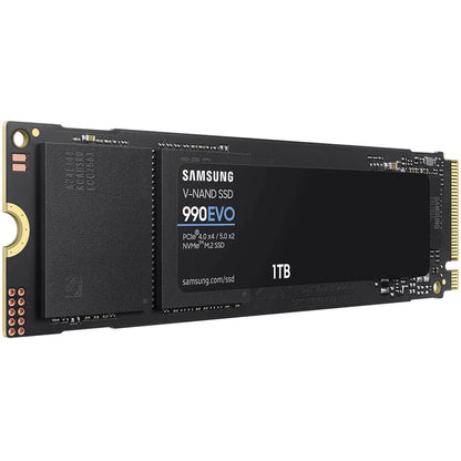 Samsung 990 EVO 1TB PCIe 4.0 NVMe M.2 Solid State Drive (MZ-V9E1T0BW) — side view