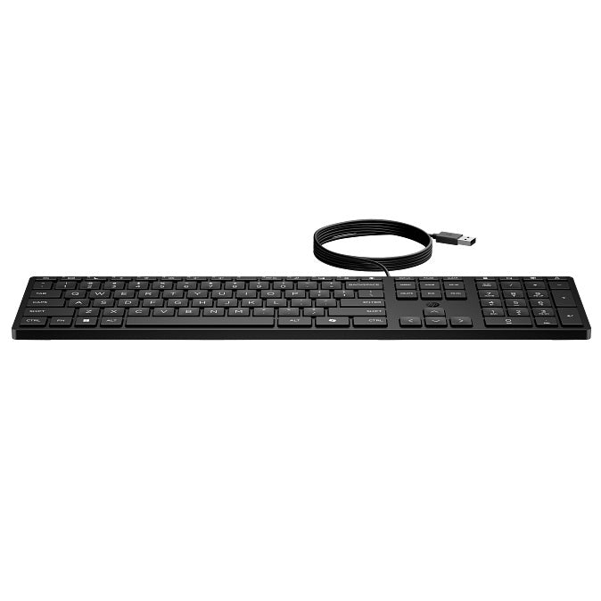 HP Wired Desktop 320K Keyboard (9SR37UT) — rear view