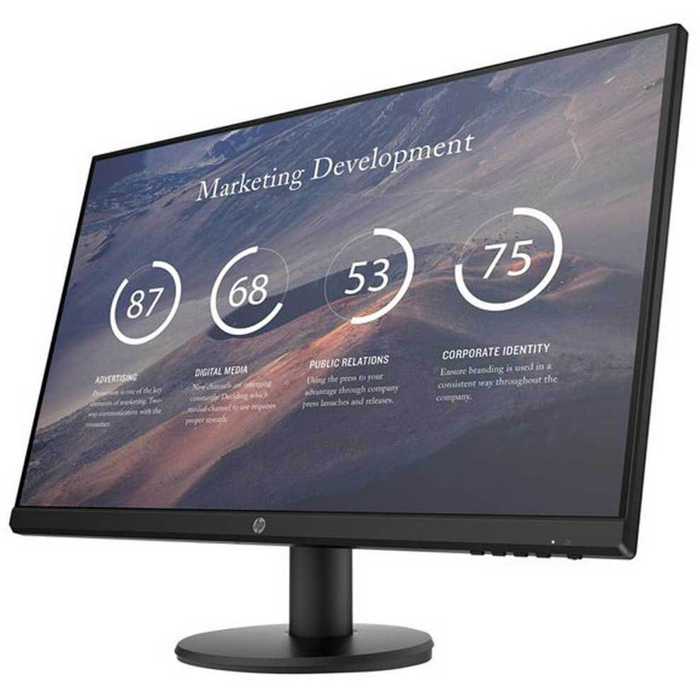 HP P27v G4 27″ FHD Monitor (9TT20AS) — side view
