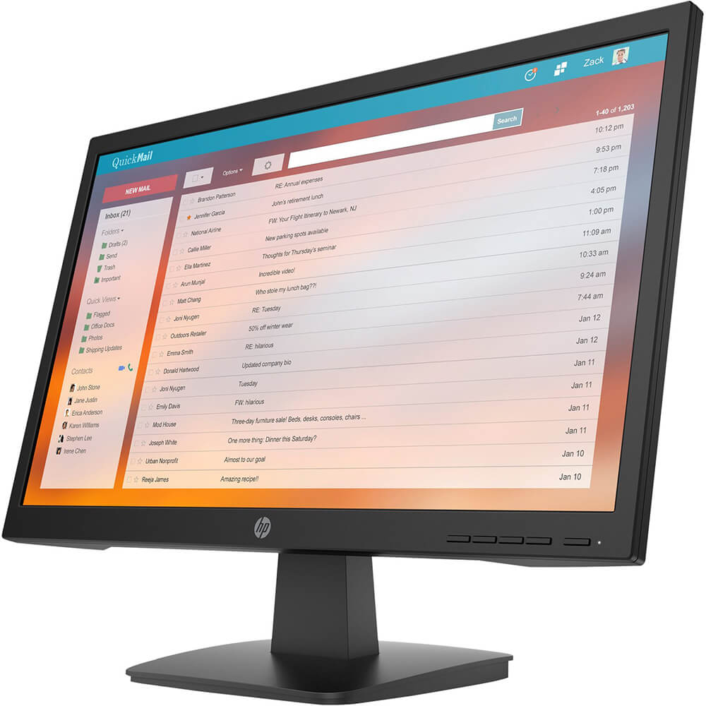 HP P22 G4 21.5-inch Full IPS LED Monitor (9TT53AS) — side view