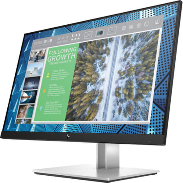 HP E24q G4 24″ QHD Monitor (9VG12AS) — side view