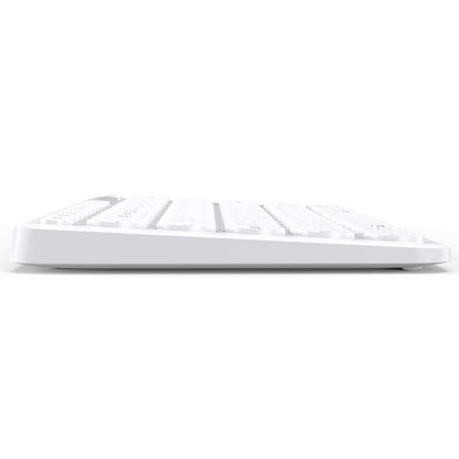 Astrum KT200 Dual Mode Mini Wireless Keyboard – White (A51020-Q) — side view