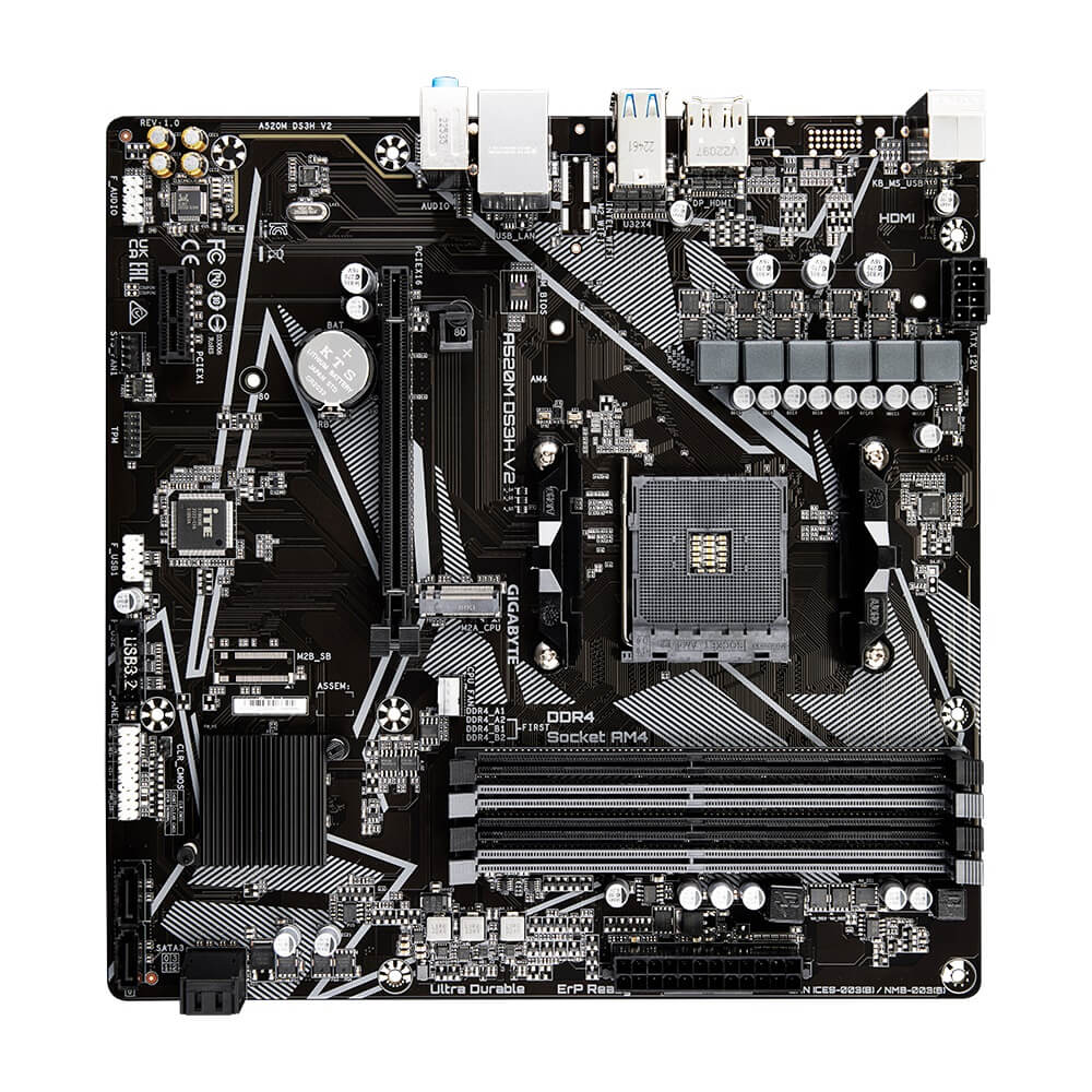 Gigabyte A520M DS3H V2 DDR4 AM4 Motherboard (GA-A520M-DS3H V2) image 4