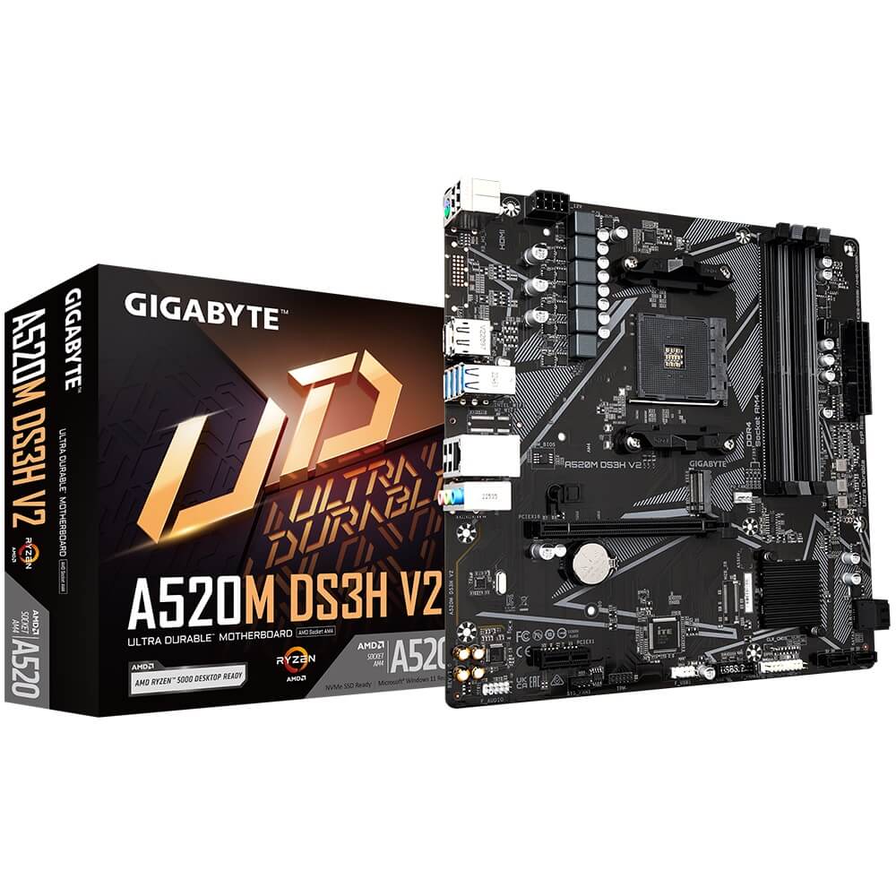 Gigabyte A520M DS3H V2 DDR4 AM4 Motherboard (GA-A520M-DS3H V2) image 1