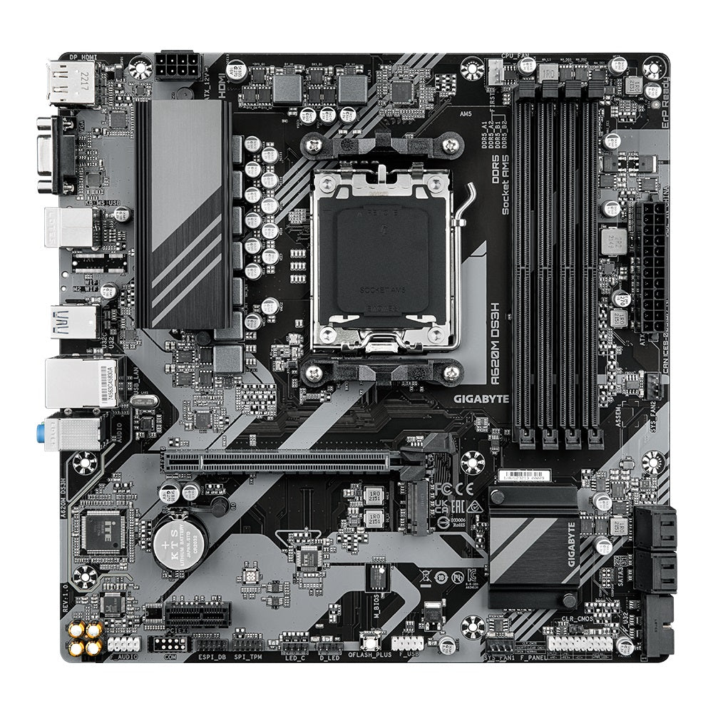 Gigabyte A620M DS3H DDR5 AM5 Motherboard (GA-A620M-DS3H) image 2