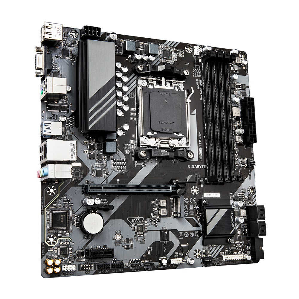 Gigabyte A620M DS3H DDR5 AM5 Motherboard (GA-A620M-DS3H) image 3