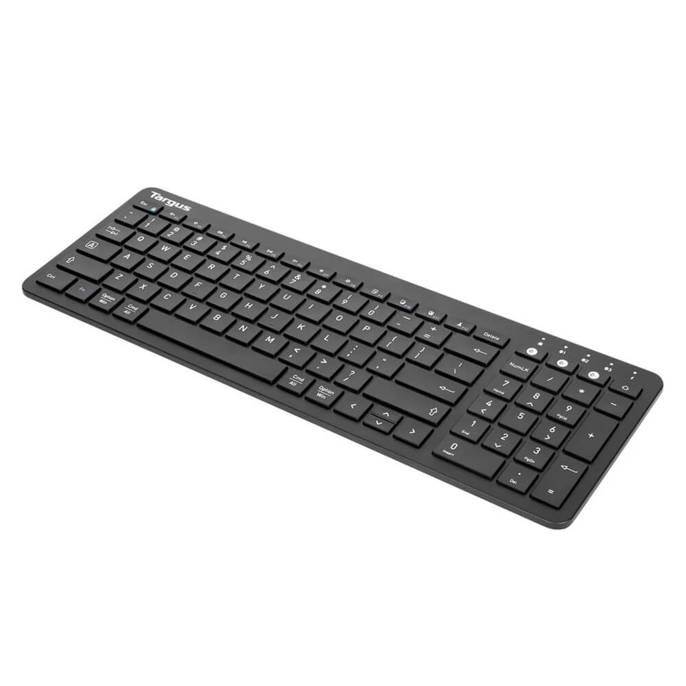 Targus Midsize Multi-Device Bluetooth Antimicrobial Keyboard (AKB863US) — front view