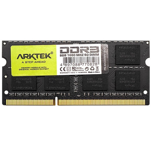 Arktek 8GB DDR3 1600MHz SO-DIMM Notebook Memory Module (AKD3S8N1600) image 1
