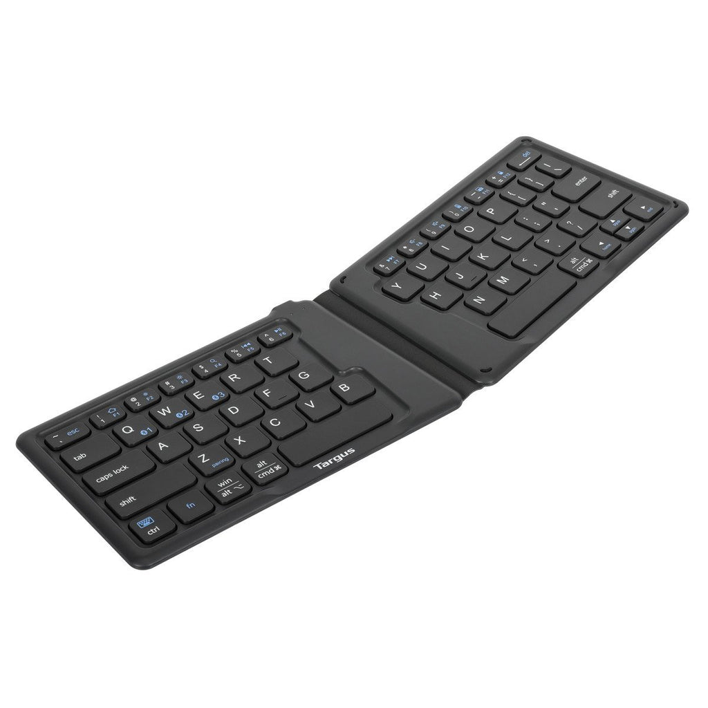 Targus Ergonomic Foldable Bluetooth Antimicrobial Keyboard (AKF003US) — rear view