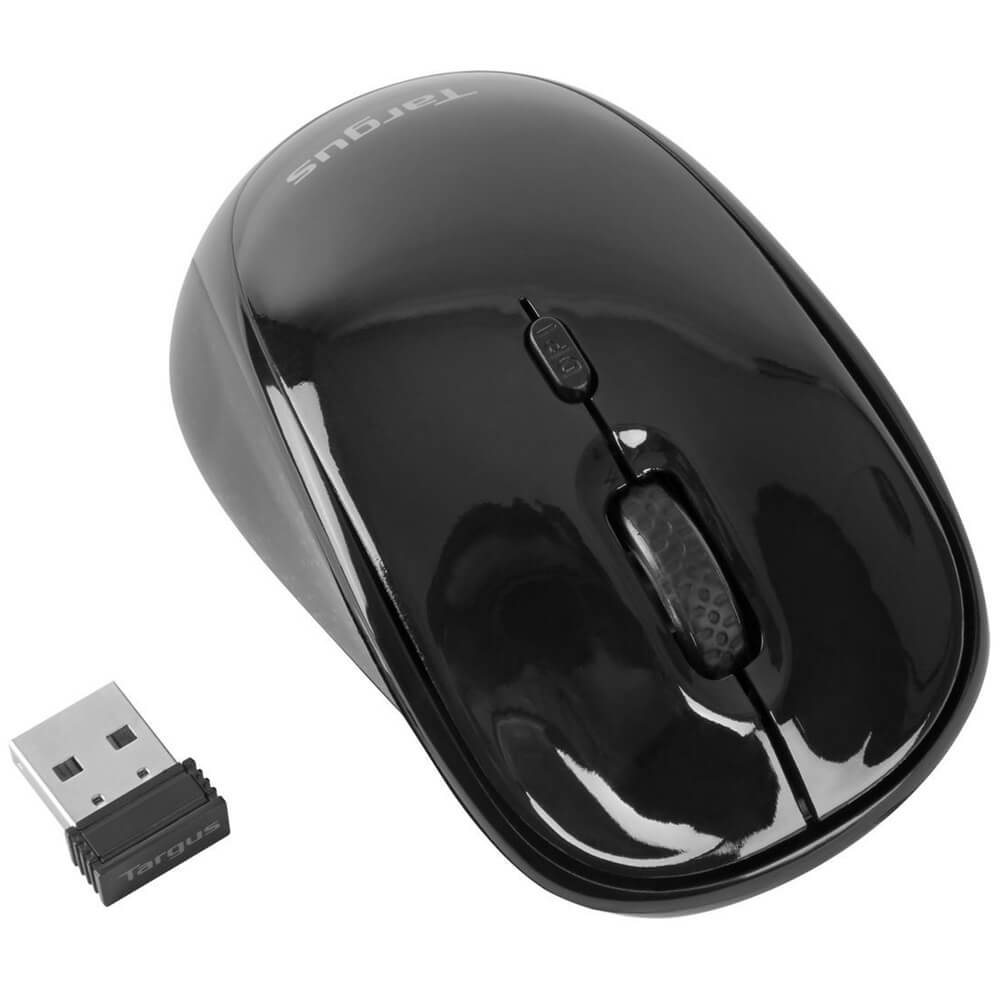 Targus Wireless USB Laptop Blue Trace Mouse – Black (AMW50EU) — front view
