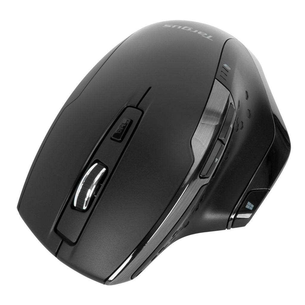 Targus BlueTrace Wireless Ergonomic Antimicrobial Mouse – Black (AMW584GL) — in use