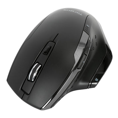 Targus BlueTrace Wireless Ergonomic Antimicrobial Mouse – Black (AMW584GL) — in use