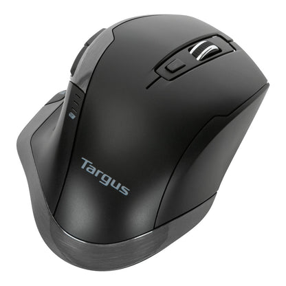 Targus BlueTrace Wireless Ergonomic Antimicrobial Mouse – Black (AMW584GL) — front view