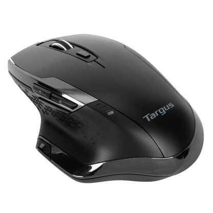 Targus BlueTrace Wireless Ergonomic Antimicrobial Mouse – Black (AMW584GL) — side view