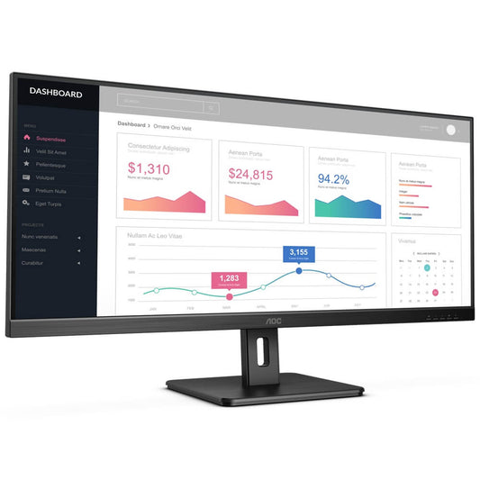 AOC U34E2M 34″ WQHD Ultrawide Monitor (U34E2M) image 2
