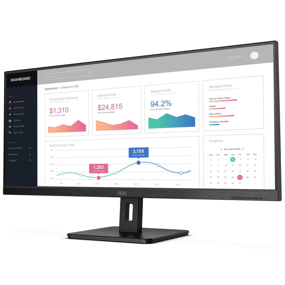 AOC U34E2M 34″ WQHD Ultrawide Monitor (U34E2M) image 3