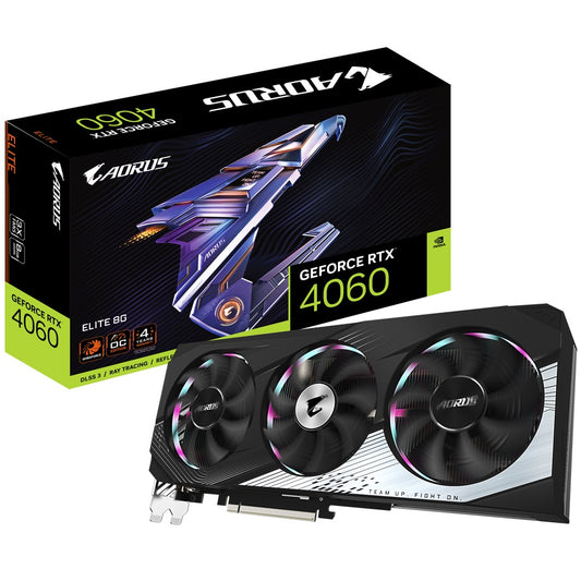 AORUS GeForce RTX 4060 Elite 8GB GDDR6 Graphics Card (GV-N4060AORUS E-8GD) image 1