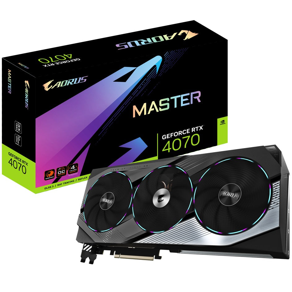 AORUS GeForce RTX 4070 Master 12GB GDDR6X Graphics Card image 1