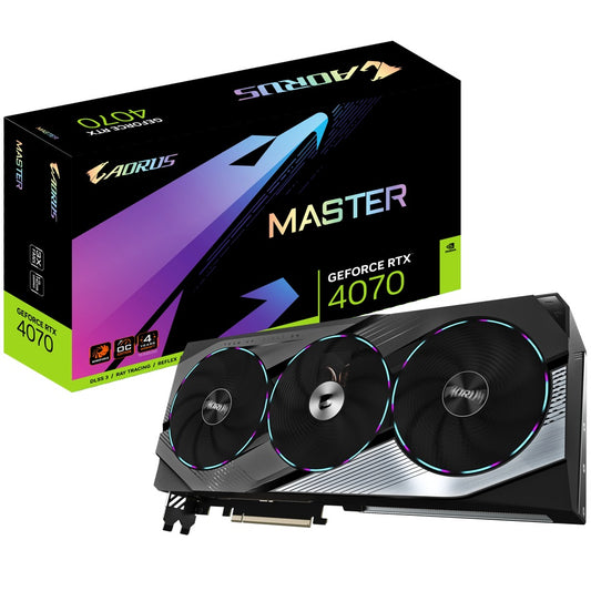 AORUS GeForce RTX 4070 Master 12GB GDDR6X Graphics Card image 1
