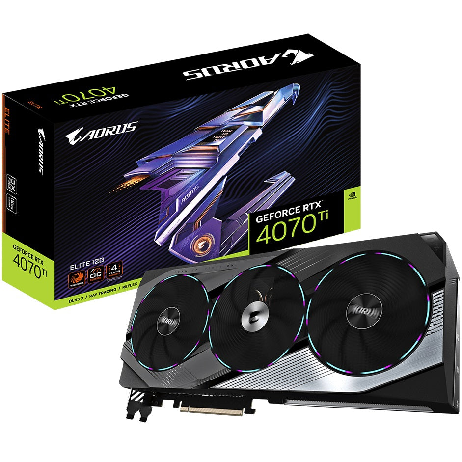 AORUS GeForce RTX 4070 Ti Elite 12GB GDDR6X Graphics Card image 1