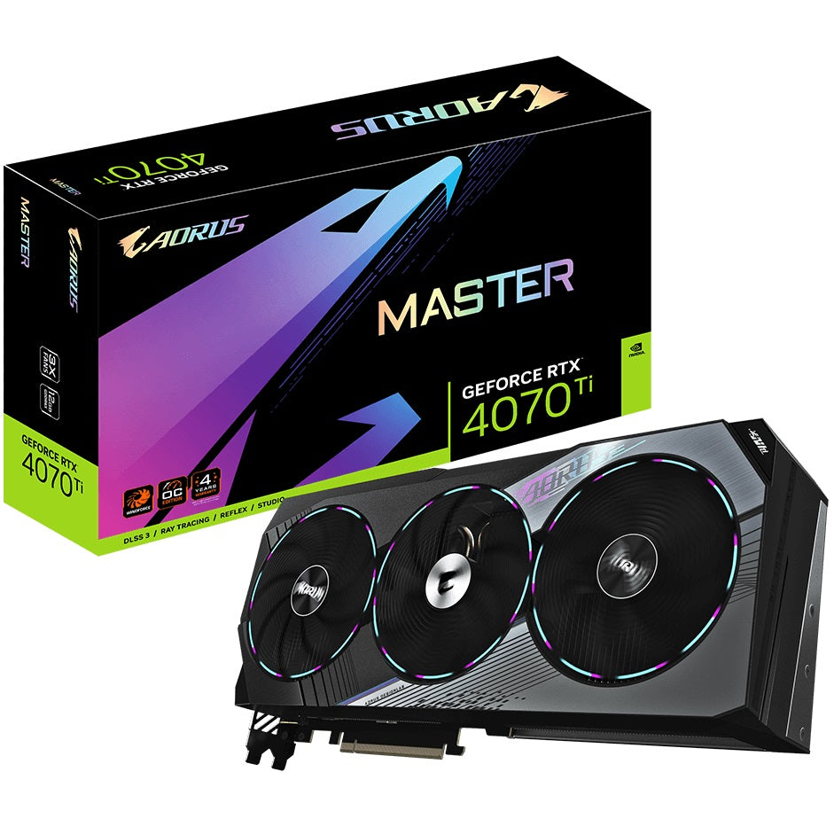 AORUS GeForce RTX 4070 Ti Master 12GB GDDR6X Graphics Card (GV-N407TAORUS M-12GD) image 1