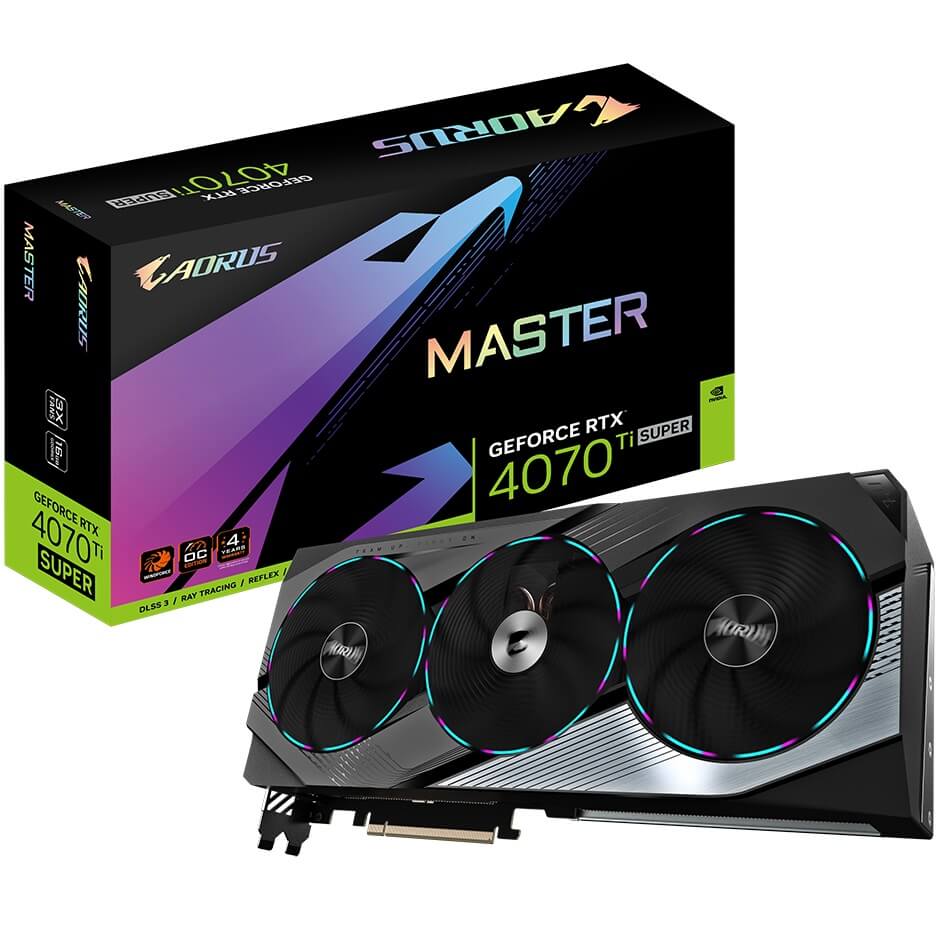 AORUS GeForce RTX 4070 Ti Super Master 16GB GDDR6X Graphics Card (GV-N407TSAORUS M-16GD) image 1