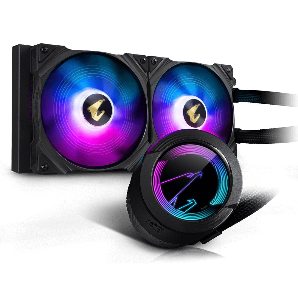 AORUS WaterForce 280 AIO CPU Liquid Cooler with ARGB Lighting image 1