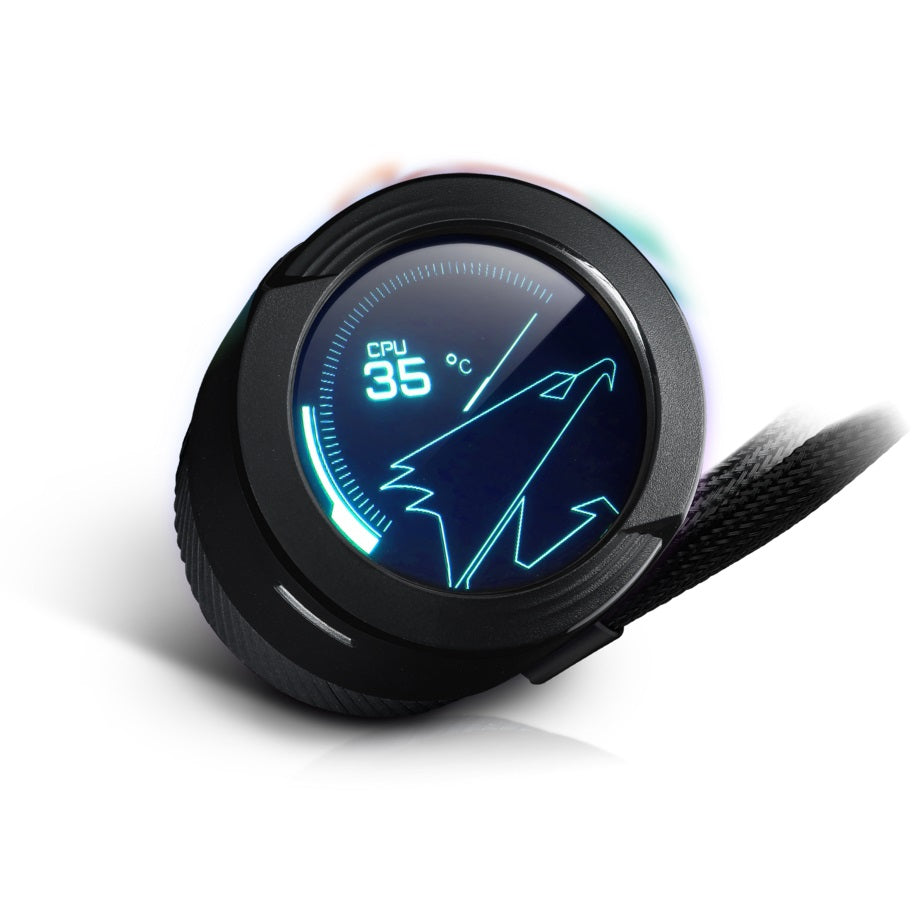 AORUS WaterForce X 240 AIO CPU Liquid Cooler with LCD image 2