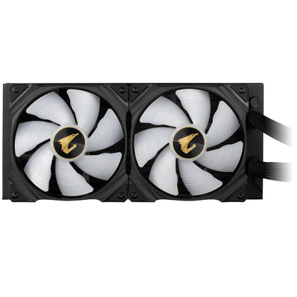 AORUS WaterForcer X 280 AIO CPU Liquid Cooler with LCD Display — side view