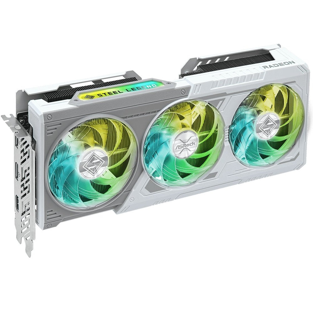 ASRock Radeon RX 9060 XT Steel Legend 16GB OC Graphics Card (RX9060XT-SL-16GO) image 3