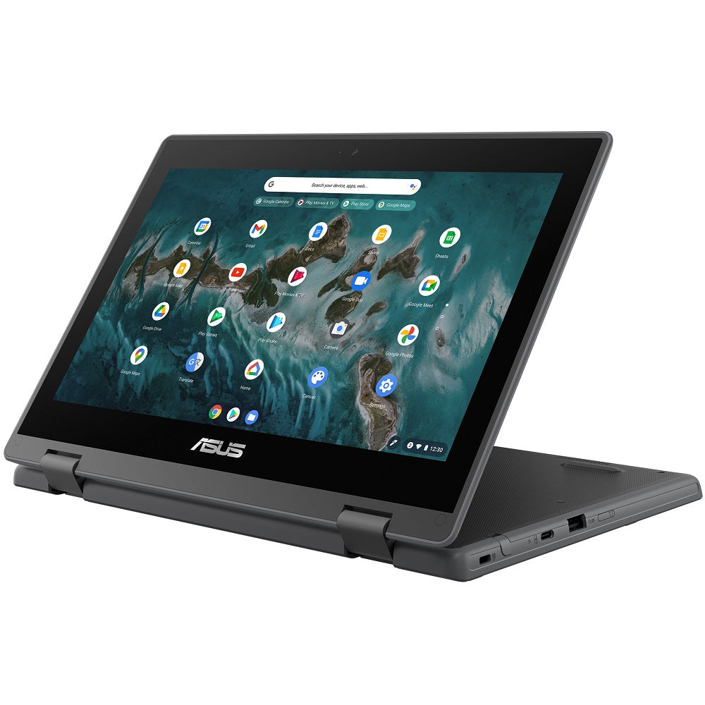 ASUS Chromebook Flip CR1100 Notebook PC – Celeron N4500 / 11.6″ HD Touch / 8GB RAM / 64GB eMMC / Chrome OS / Grey (CR1100FKA-