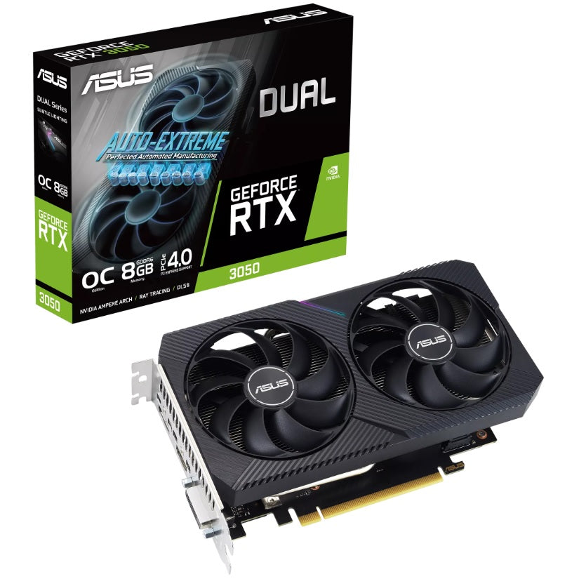 ASUS Dual GeForce RTX 3050 V2 OC 8GB GDDR6 Graphics Card (90YV0GH6-M0NA00) image 1