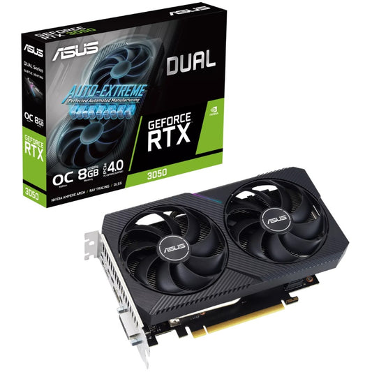 ASUS Dual GeForce RTX 3050 V2 OC 8GB GDDR6 Graphics Card (90YV0GH6-M0NA00) image 1