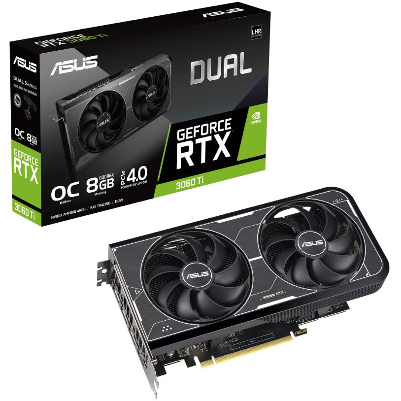 ASUS Dual GeForce RTX 3060 Ti OC 8GB GDDR6X Graphics Card image 1