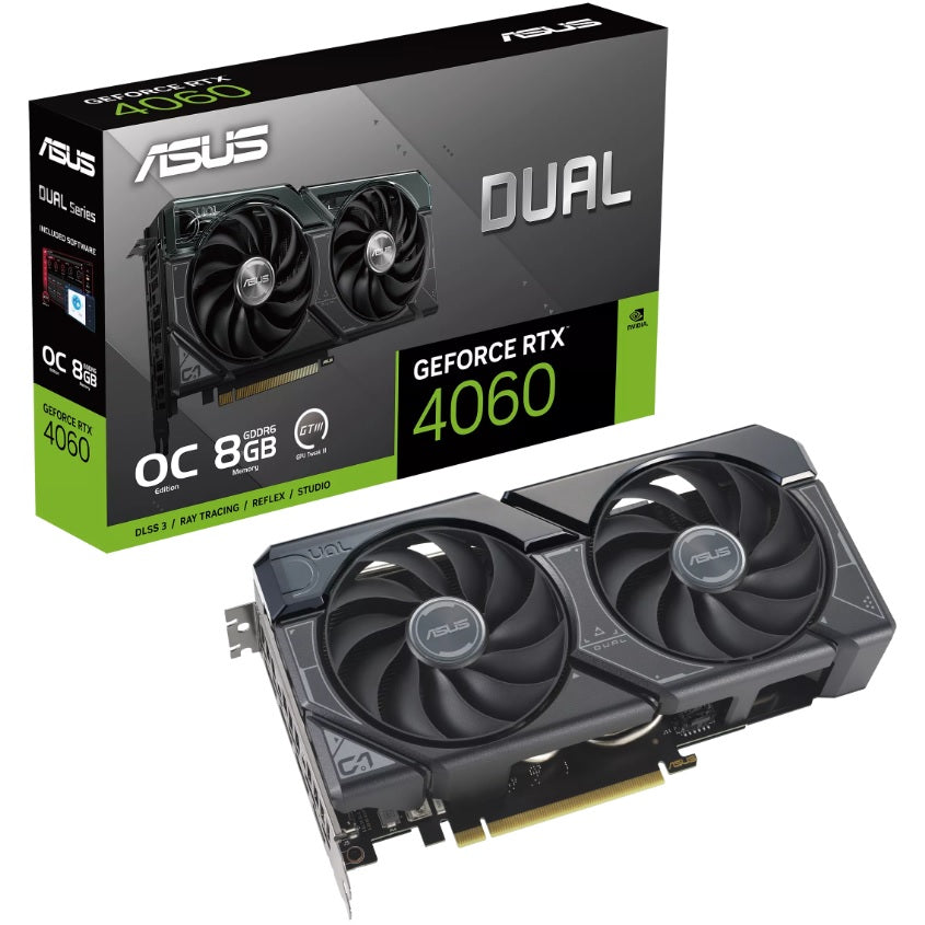 ASUS Dual GeForce RTX 4060 OC Edition 8GB GDDR6 Graphics Card (90YV0JC0-M0NA00) image 1