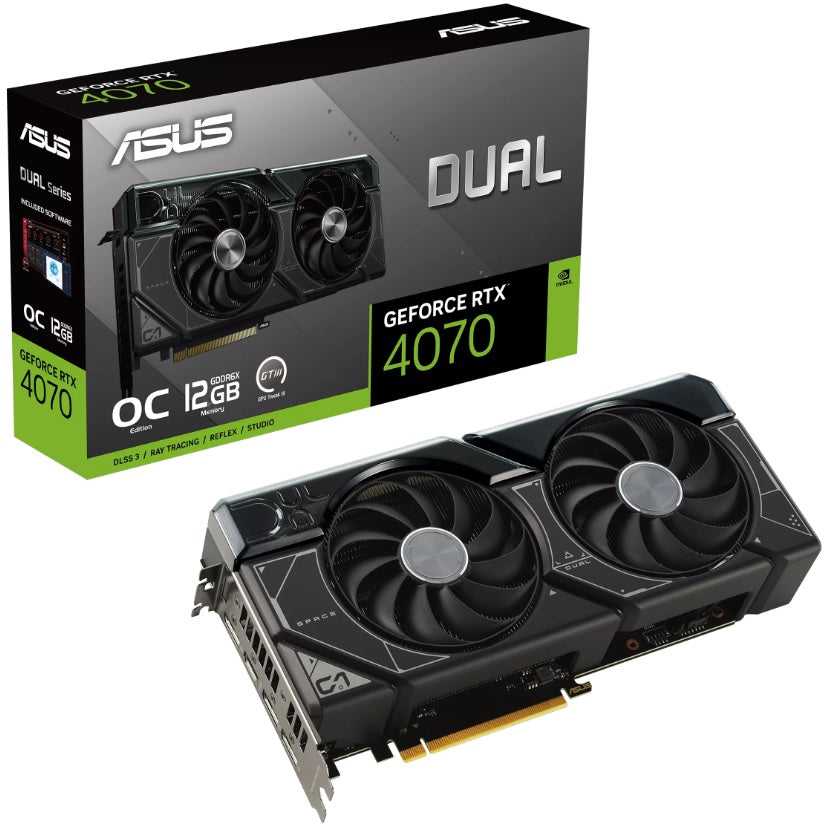 ASUS Dual GeForce RTX 4070 OC 12GB GDDR6X Graphics Card (90YV0IZ2-M0NA00) image 1