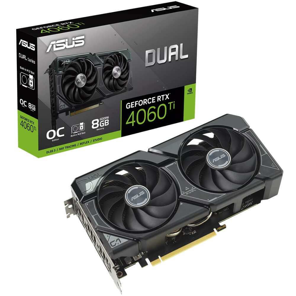 ASUS Dual GeForce RTX 4060 Ti SSD OC Edition 8GB GDDR6 Graphics Card (90YV0JS0-M0NA00) image 1