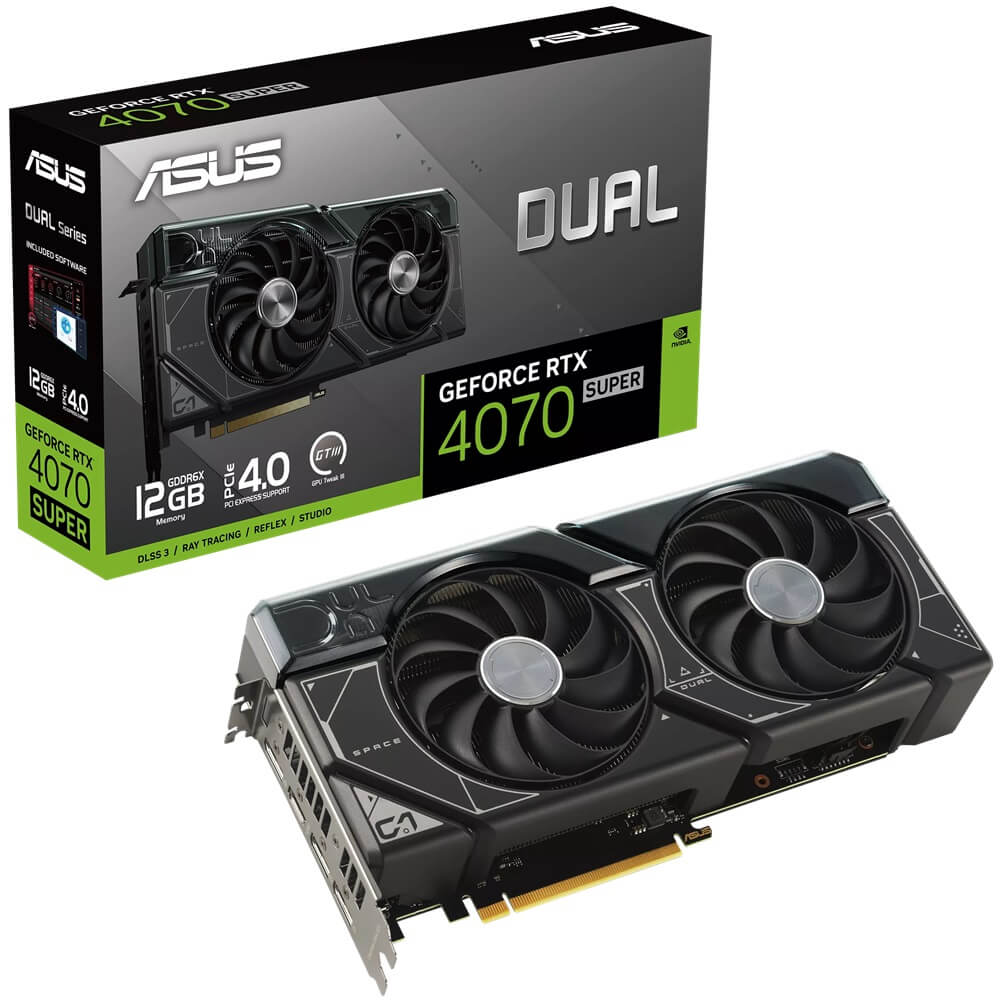 ASUS Dual GeForce RTX 4070 SUPER 12GB GDDR6X Graphics Card (90YV0K83-M0NA00) image 1