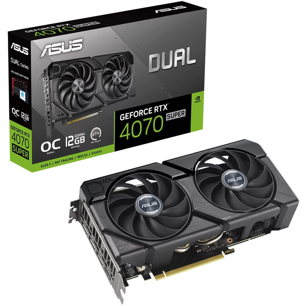 ASUS Dual GeForce RTX 4070 SUPER EVO OC Edition 12GB GDDR6X Graphics Card (90YV0KC0-M0NA00) image 1