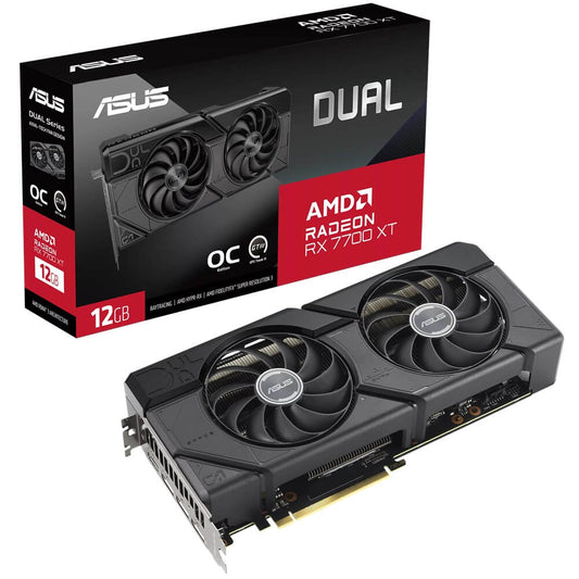 ASUS Dual Radeon RX 7700 XT OC Edition 12GB GDDR6 Graphics Card (90YV0JZ0-M0NA00) image 1