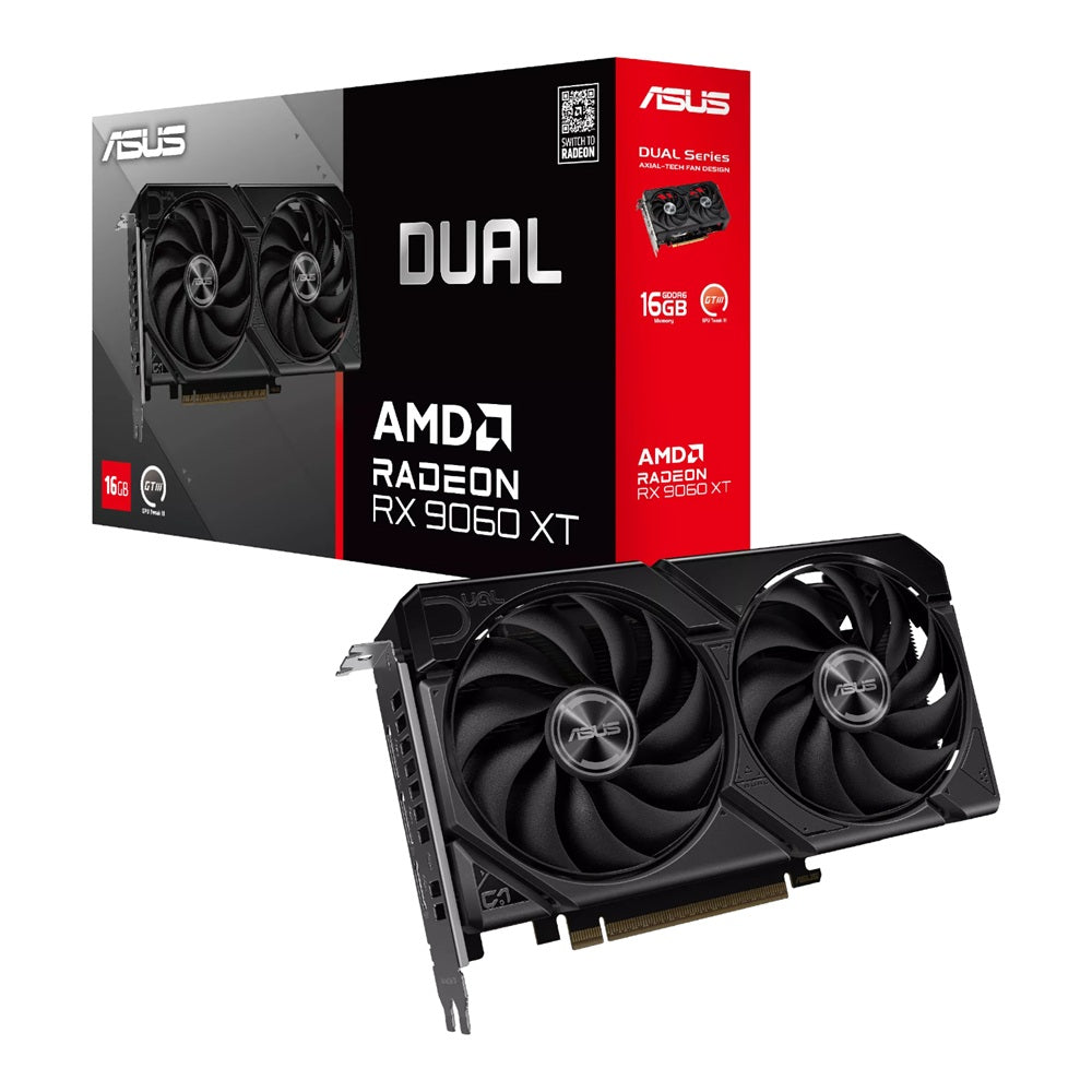 ASUS Dual Radeon RX 9060 XT 16GB GDDR6 Graphics Card (DUAL-RX9060XT-16G) image 1