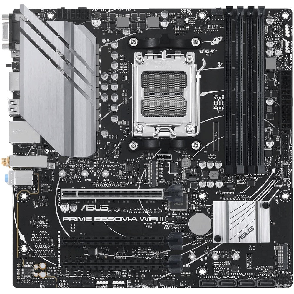 ASUS PRIME B650M-A WIFI II AM5 mATX Motherboard image 2