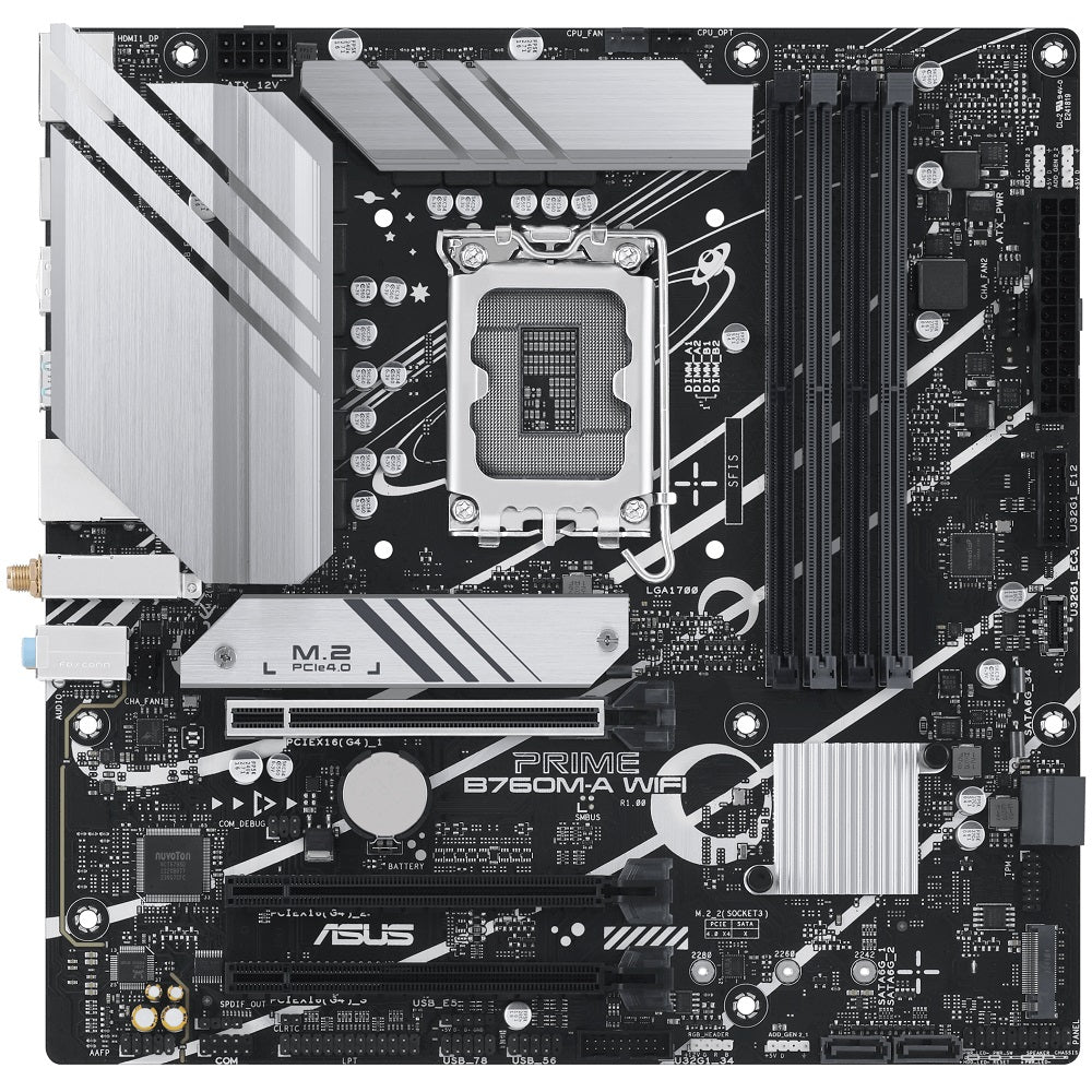 ASUS Prime B760M-A WIFI LGA1700 mATX Motherboard image 1