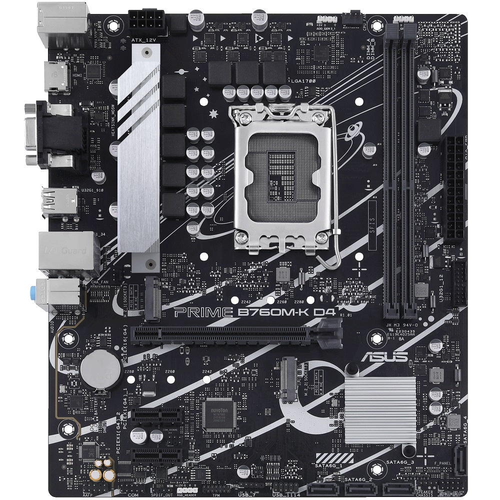 ASUS Prime B760M-K D4 LGA1700 mATX Motherboard (90MB1DS0-M0EAY0) image 1